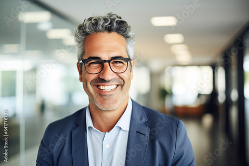 Protrait of a hispanic businessman smiling