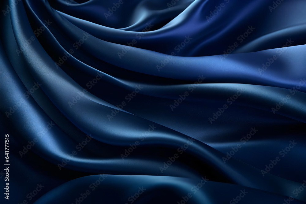 Obraz premium Dark blue satin background