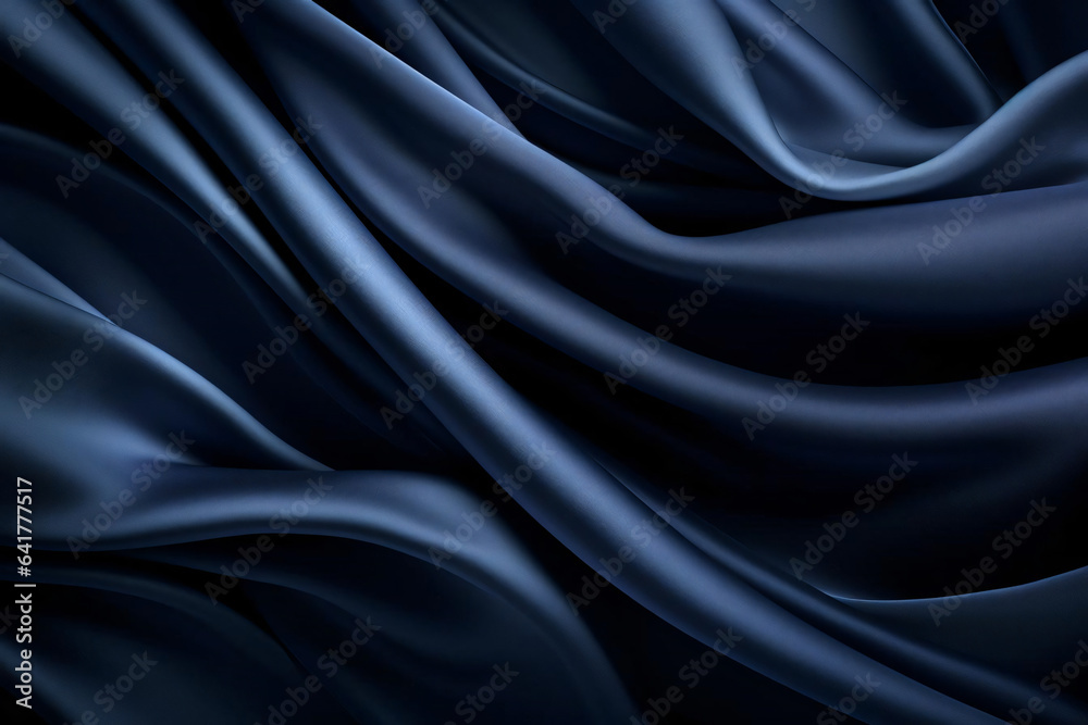 Fototapeta premium Dark blue satin background