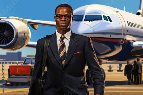 Black african man pilot, african proffesionals working in high capacity positions