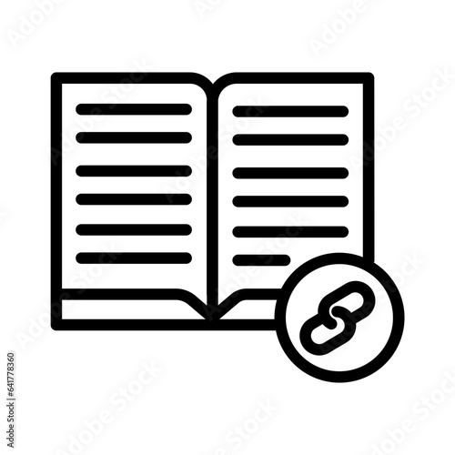 Book Link Read Outline Icon