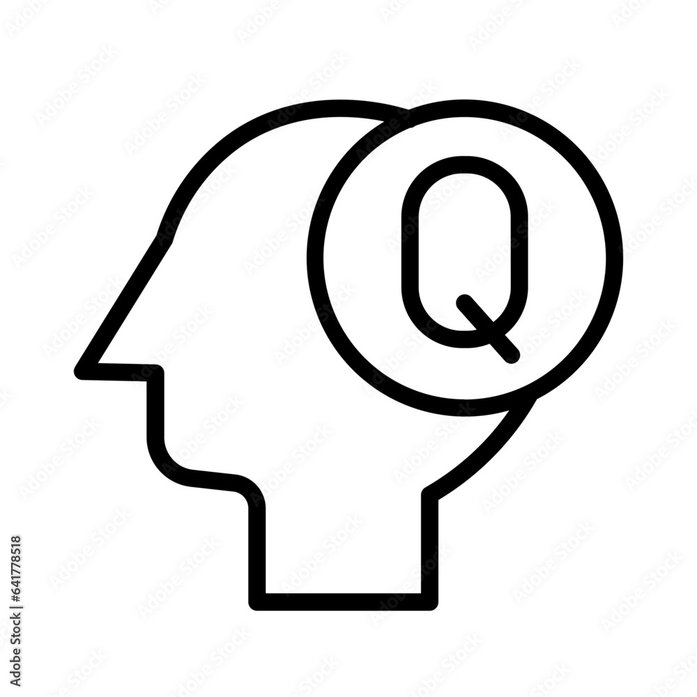 Head Question Study Outline Icon Head Question Study Outline Icon