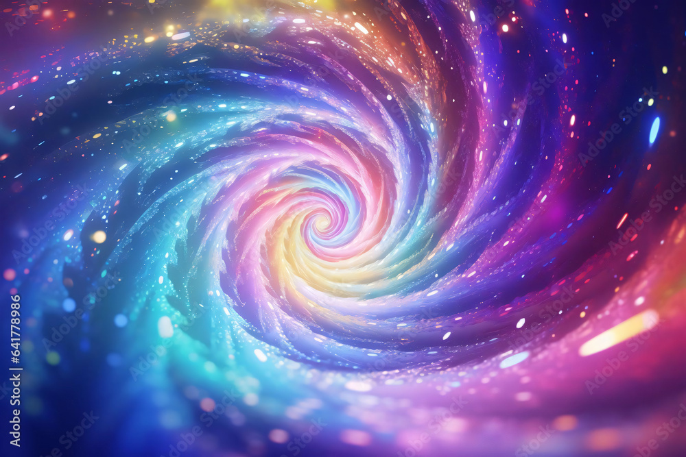 colorful spiral galaxy in space