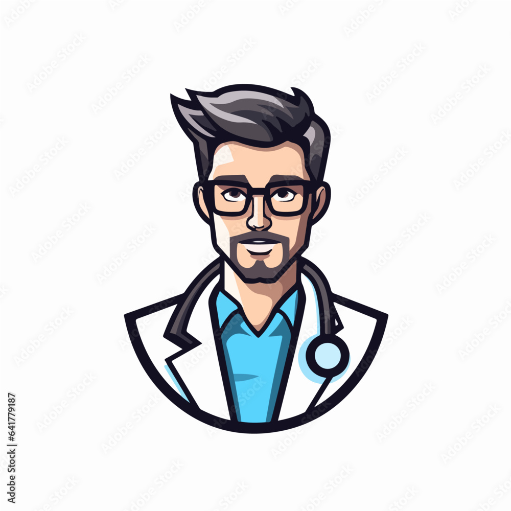 Doctor character cartoon logo vector symbol Doctor character cartoon logo vector symbol