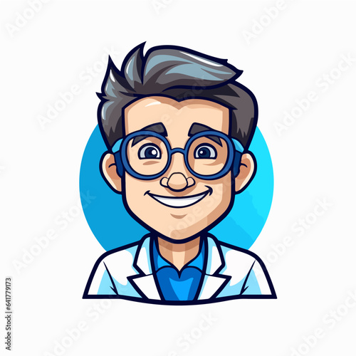 Doctor character cartoon logo vector symbol