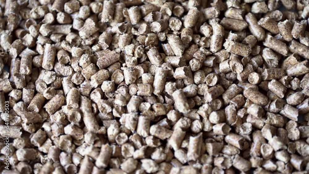 wood pellets in slow motion. Biofuels. Cat litter. wood pellets in slow motion. Biofuels. Cat litter.