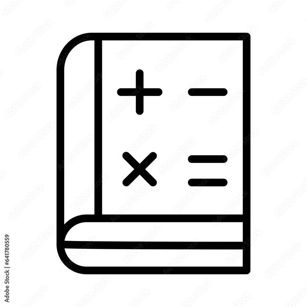 Obraz premium Book Math Study Outline Icon