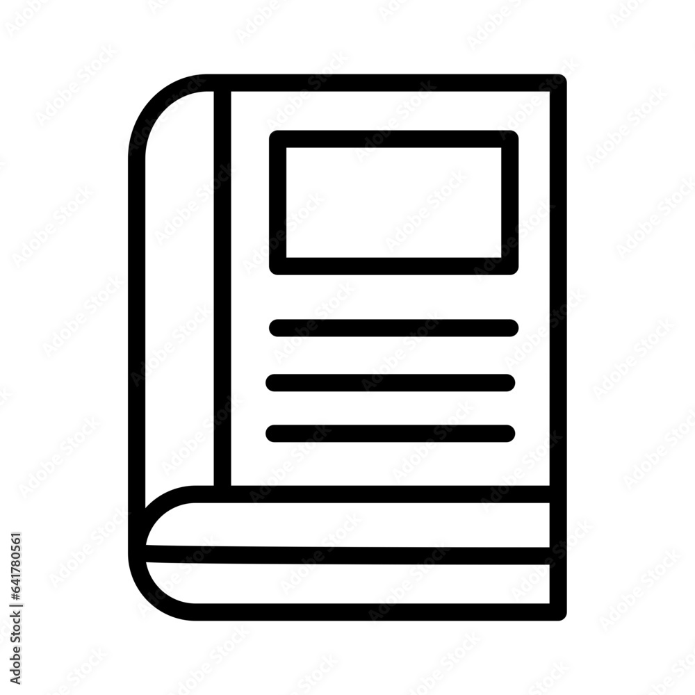 Fototapeta premium Book Math Study Outline Icon