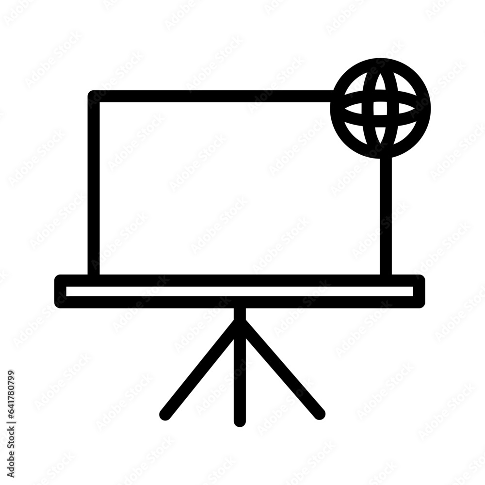 Website Board School Outline Icon Website Board School Outline Icon