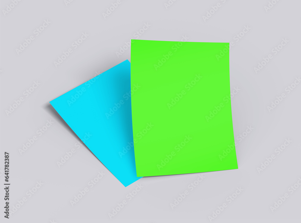 Easily customizable Blank 8.5x11 letter mockup to present your design. 3d render Easily customizable Blank 8.5x11 letter mockup to present your design. 3d render