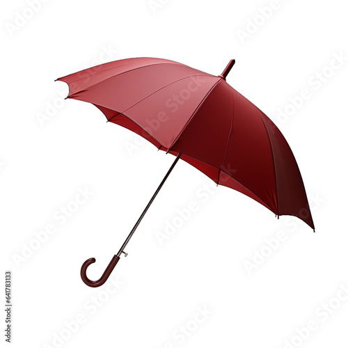 Rainy Charm Umbrella on White Background. Generative AI