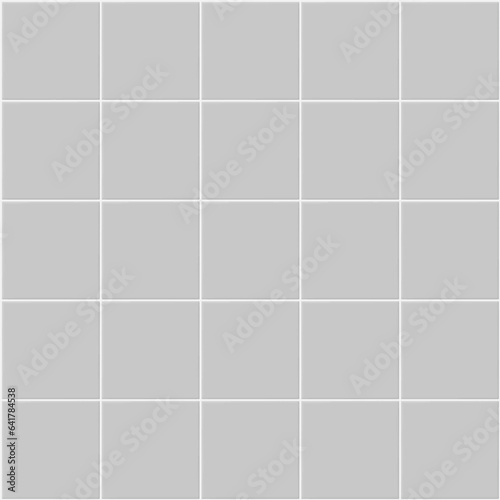 Seamless texture pattern of gray tile floor or wall. Look new clean surface in top view for background. Decorative finishing material for bathroom, kitchen or laundry room. Vector illustration design.