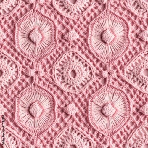 Crochet Pink Digital Paper, Seamless Cottagecore Pattern, Seamless Gentle Knitted Texture, Seamless Sewing Pattern