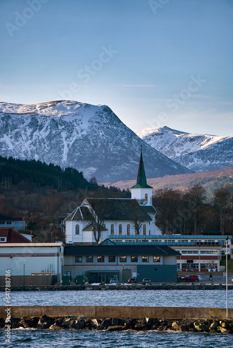 Church on Hareid, Ålesund, Norway. photo