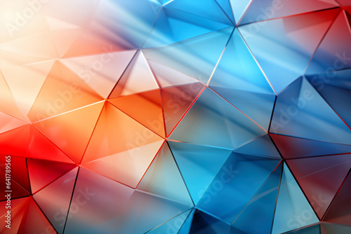 abstract background consisting of multi-colored triangles. 3d ilustration photo