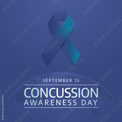 National Concussion Awareness Day design template good for celebration usage. flat ribbon vector design template. vector eps 10. flat design.