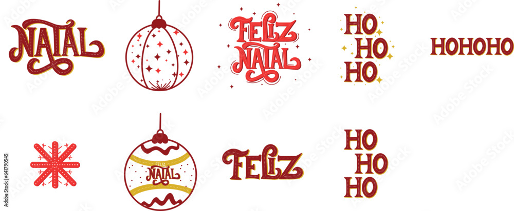 Coleção de elementos de Natal Coleção de elementos de Natal