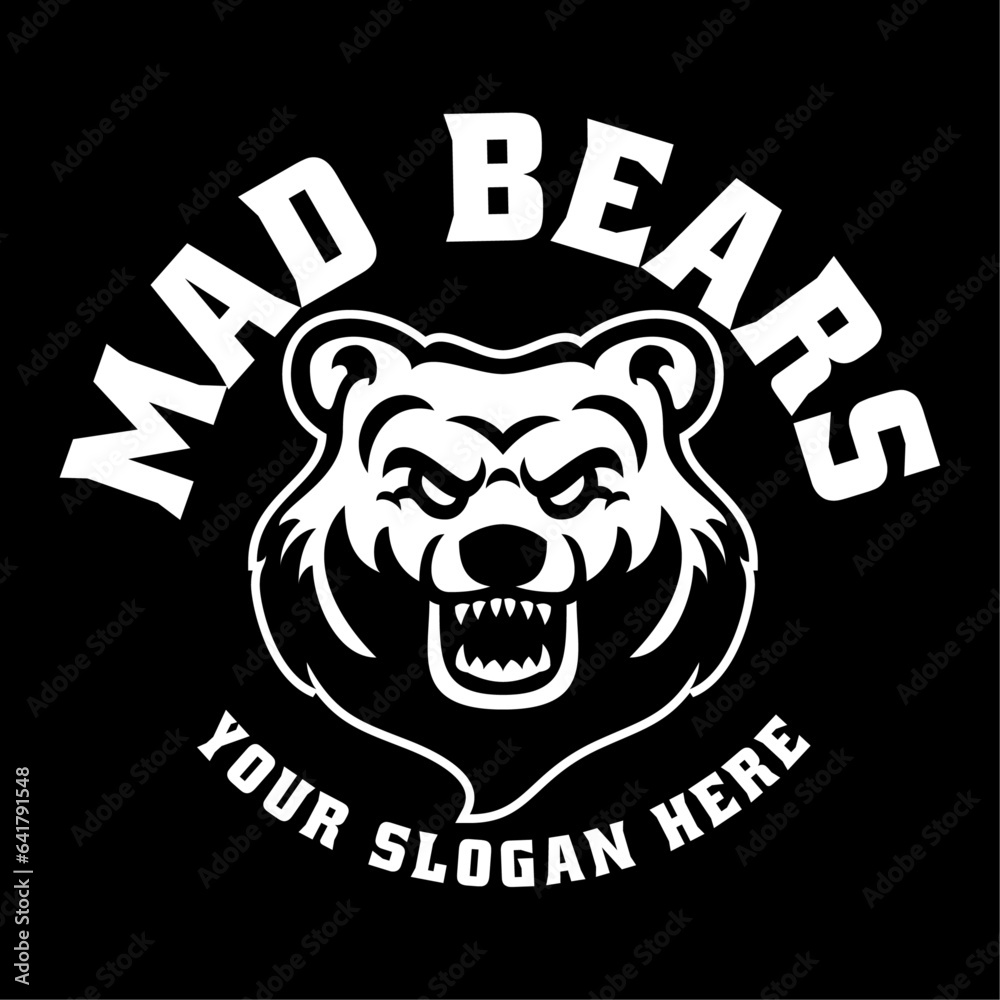 Mad Bear logo Template