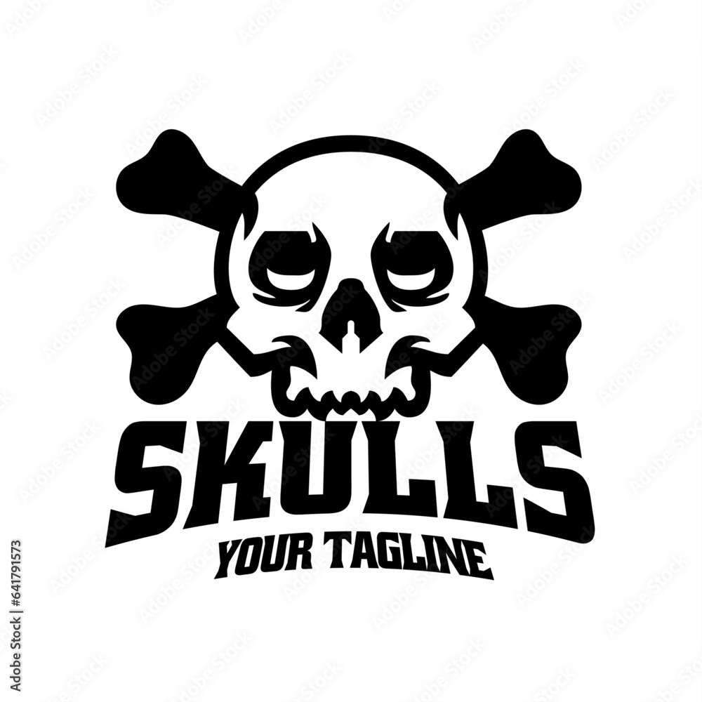 Skull Mascot logo style template Skull Mascot logo style template
