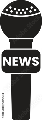 News microphone icon vector