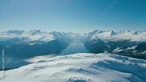 winter mountain landscape fjords