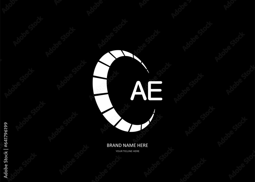 AE logo. AE latter logo with double line. AE latter. AE logo for ...