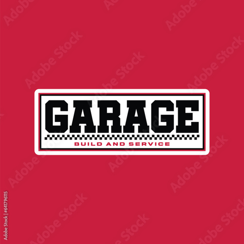 vector garage typography design for t shirt or your brand