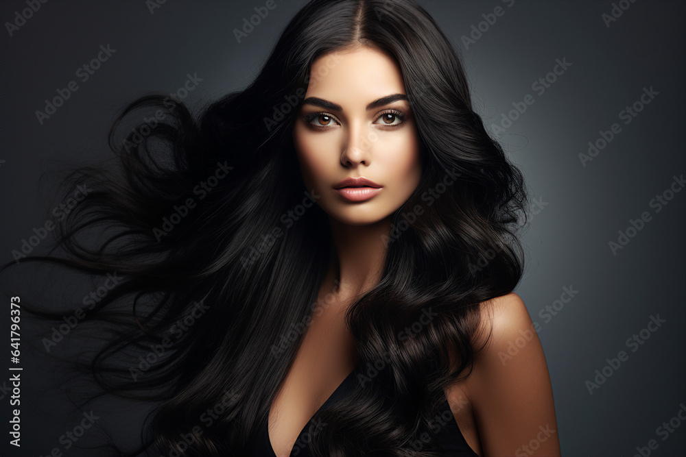 Generative ai collage image picture of perfect ideal lady prepare luxury event enjoy hair care procedure Generative ai collage image picture of perfect ideal lady prepare luxury event enjoy hair care procedure