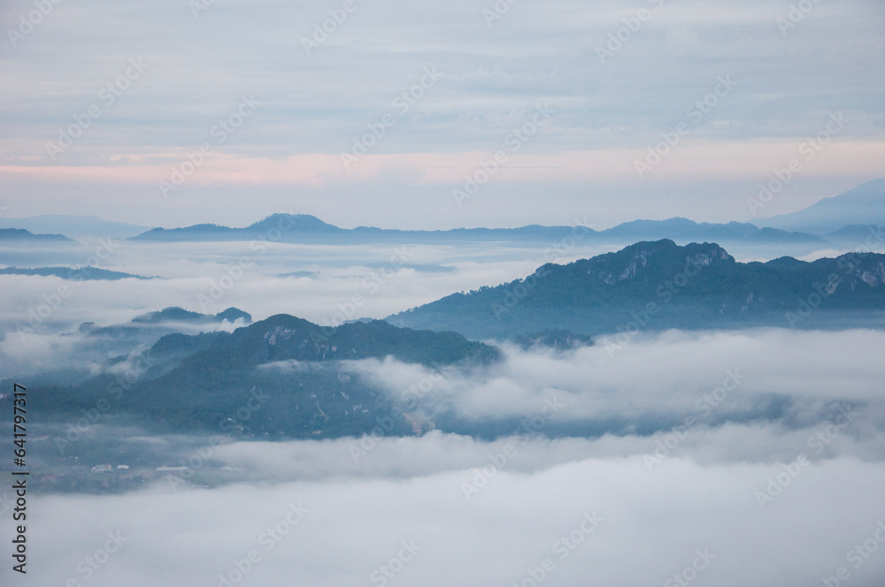 Landscape of the mountain in Toraja, Indonesia.