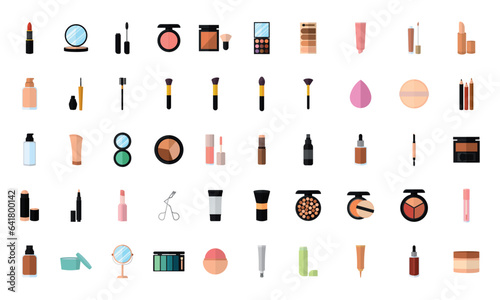 Set of make up icons Fashion icon Vector