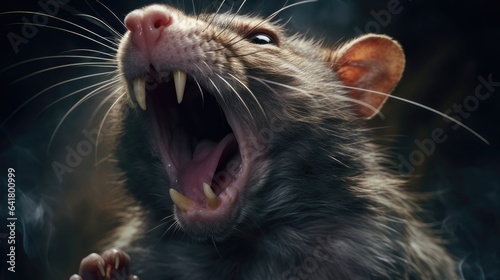 Compelling Angry Rat Image. Explore the Ferocity and Intensity of a Fierce Rodent in Striking Detail