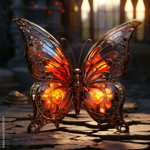 butterfly on fire