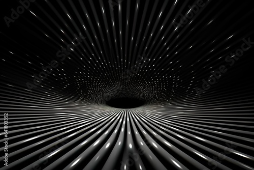 Fractal burst arrangement in dark background Pulsating Kaleidoscope