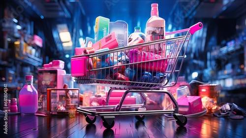 Futuristic carts auto-navigating to items based on shopping lists