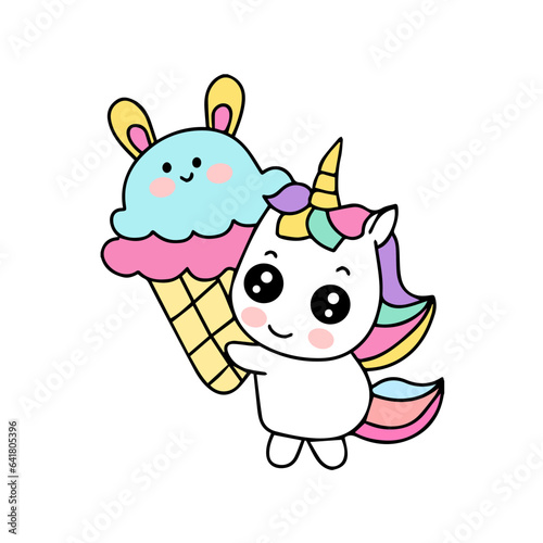 unicorn with ice creme