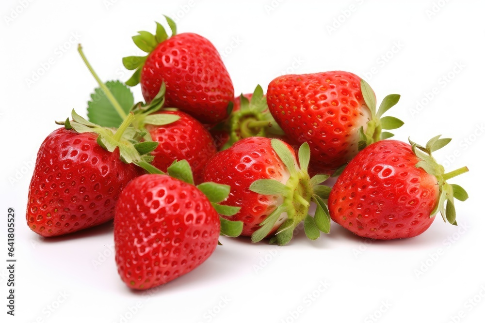 Red ripe strawberries background.