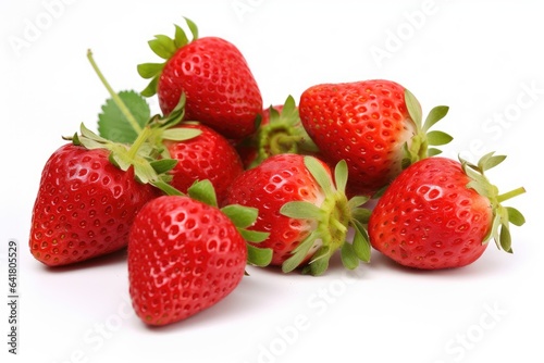 Red ripe strawberries background.