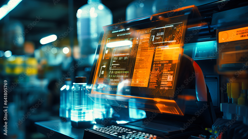 loseup of a barcode being scanned, with the product details and price