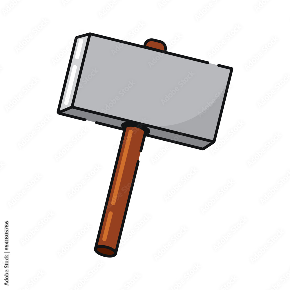 Fototapeta premium Isolated colored hammer Gaming icon Vector