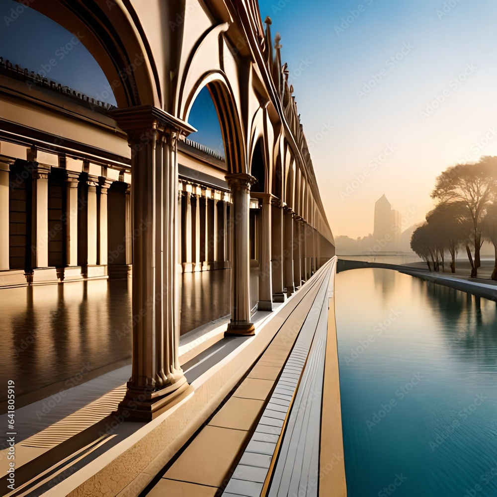 Unveil the elegance of architectural wonders from around the world.AI generated