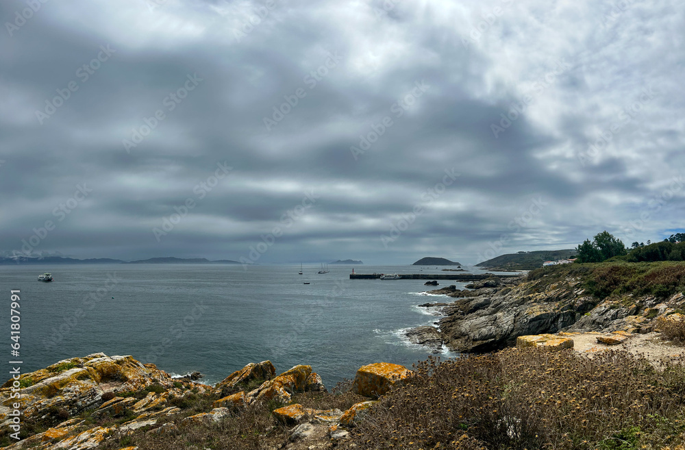 Serene Harbor of Ons Island, Galicia: A Picturesque Maritime Gem Serene Harbor of Ons Island, Galicia: A Picturesque Maritime Gem