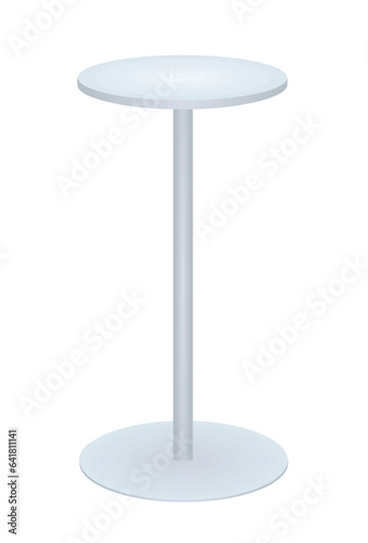 Silver bar table. vector illustration