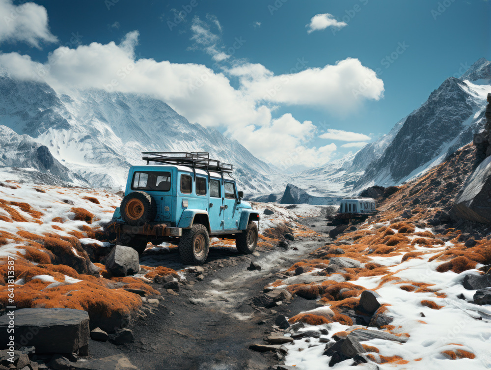 man driving on a mountain