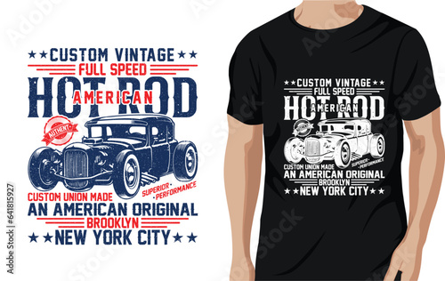 Custom oldtimer 1937 hotrod - Hot Rod t shirt design vector Pro Vector