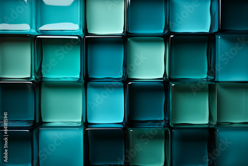 abstract blue glass cubes background
