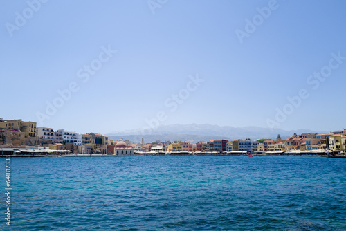 Panoramic view on the old town of Chania in Crete