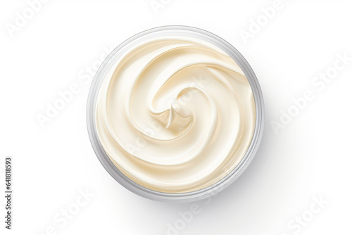 Top View Hygienic Cream: Illustration on White Background