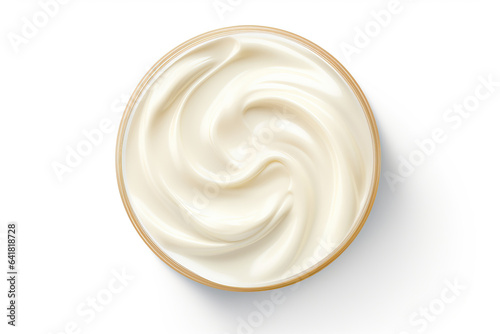 Top View Hygienic Cream: Illustration on White Background