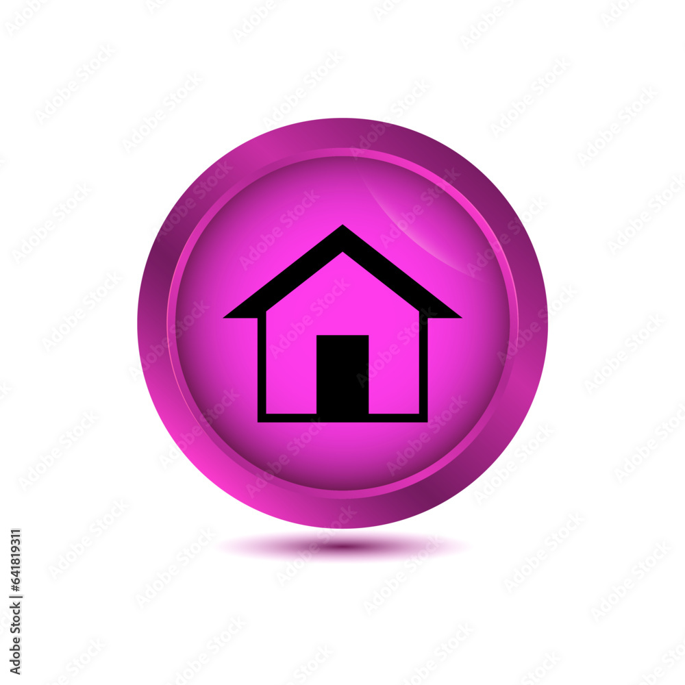 house icon in glossy button vector illustration house icon in glossy button vector illustration