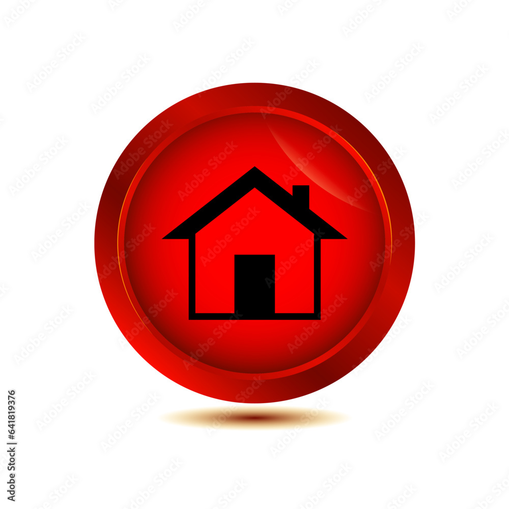 house icon in glossy button vector illustration house icon in glossy button vector illustration